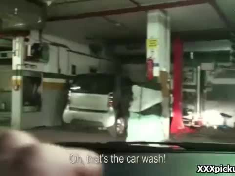 Cutie amateur european teen slut gives head in public for money 16